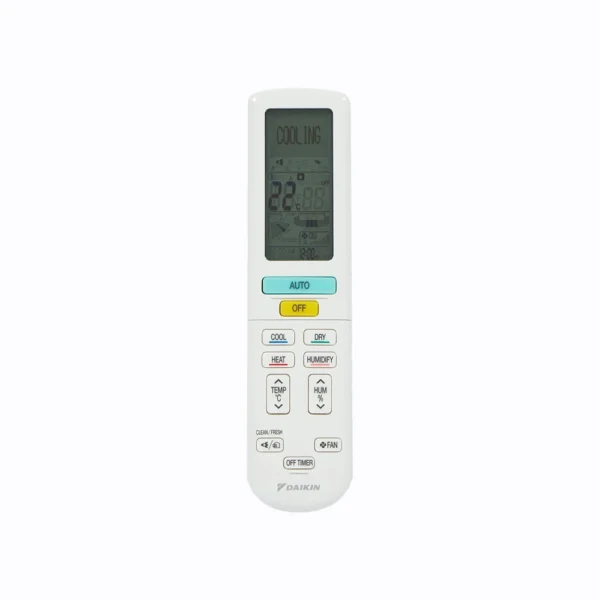 Daikin Ururu Sarara remote control with LCD display and advanced function buttons