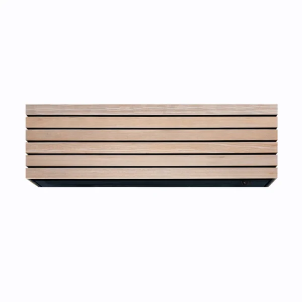 Toshiba Daiseikai 10 indoor air conditioner with horizontal wood-effect panel design